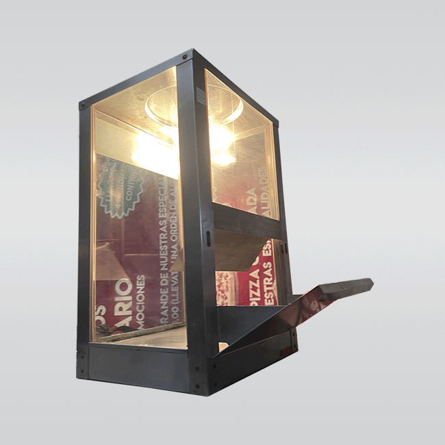 Exhibidor caliente de mostrador para nachos o snacks