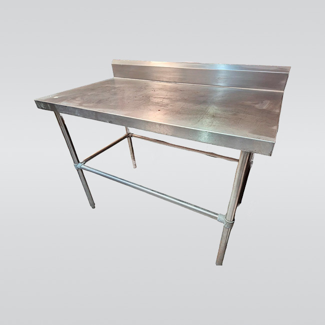Mesa de Trabajo en Acero Inoxidable con Backsplash