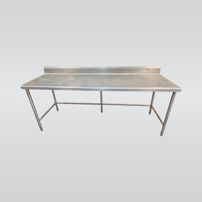 Mesa de trabajo en acero inoxidable 2 metros