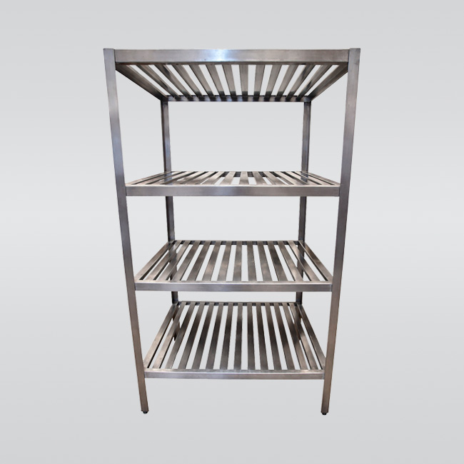Rack en acero inoxidable de 4 niveles