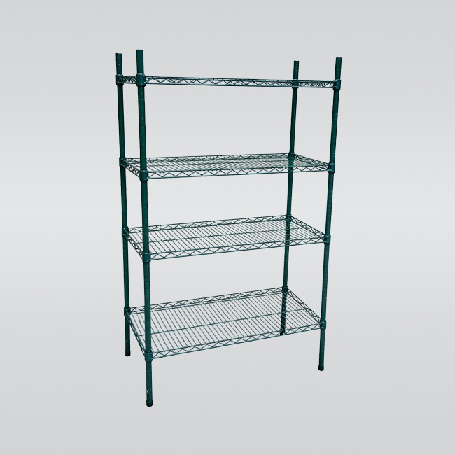 Rack de alambrón para almacenamiento cuatro niveles